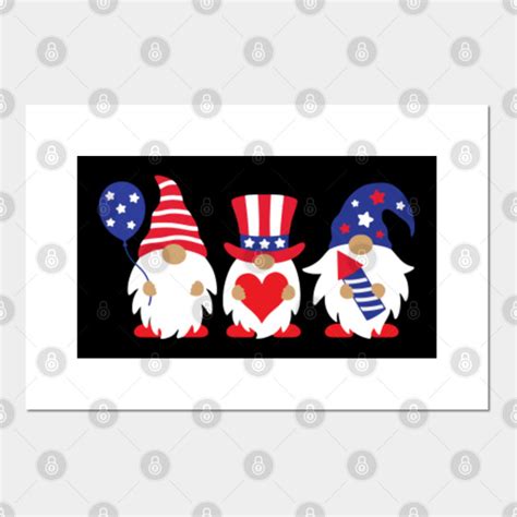 4th Of July Gnomes American Flag Funny Patriotic American T