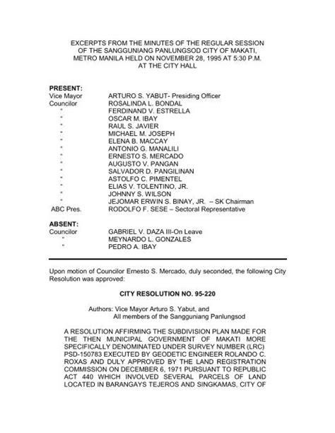 Barangay Minutes Of Meeting Format