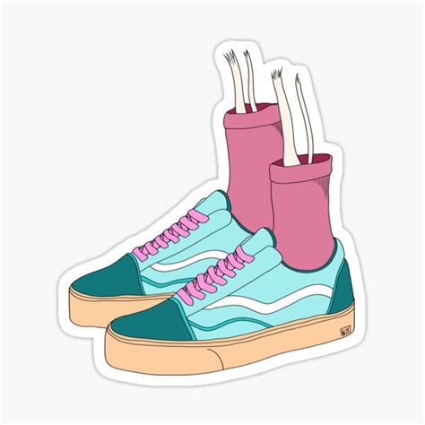 "Sneaker "Vans" motif" Sticker for Sale by kunstknecko | Redbubble