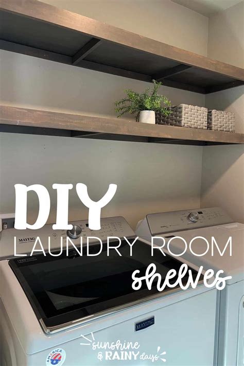 diy laundry room shelves 8
