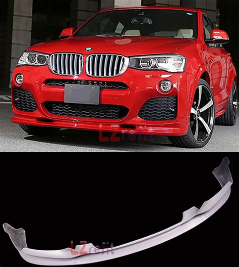 Unpainted 3d Style Front Lip Spoiler For Bmw X4 F26 M Sport Model