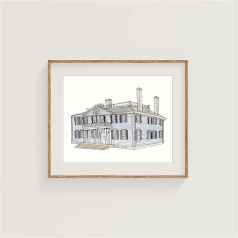 Salisbury Mansion Art Print | Worcester | Watercolor and Ink – Sarah