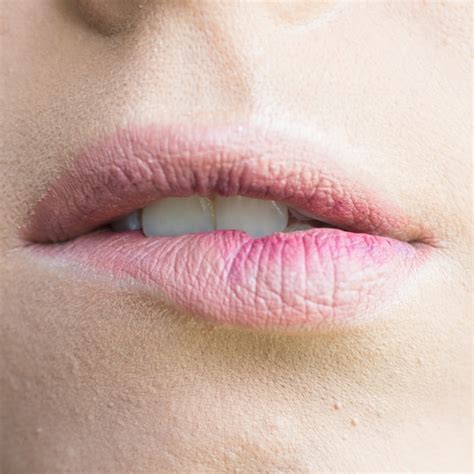 Premium Photo Beautiful Nude Lips Make Up