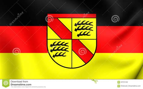 Flag Of Wurttemberg Baden 1945 1952 Germany Stock Illustration