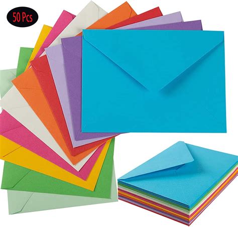 Walmart 50Pcs A7 Colorful Envelopes (5x7) for Invitations, Party, Weddings, Graduations ...