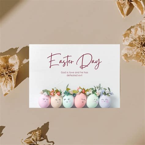 Easter day card | printable card | happy easter card | spring card ...