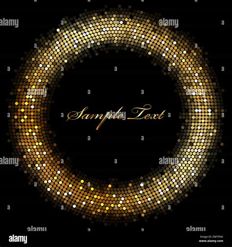 Vector frame with gold sparkles Stock Photo - Alamy