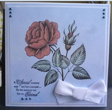 Honeydoo Rose Stamp And Inkylicious Sentiment Stamp Cards Handmade