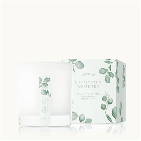 Thymes Eucalyptus White Tea Aromatic Candle Distinctive Decor