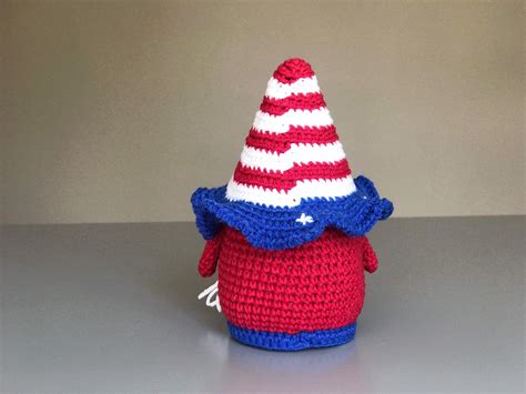 Patriotic Gnome Crochet Pattern Pdf Independence Day Usa Amigurumi