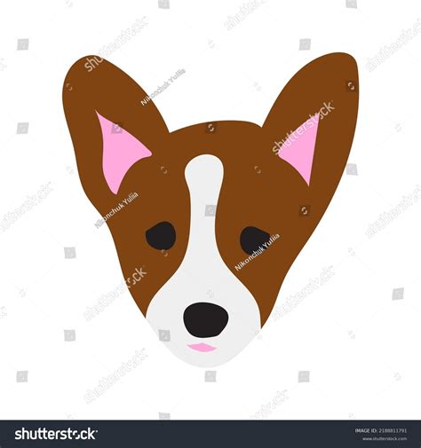 Cute Doodle Corgi Illustration Dog Minimalist Stock Vector (Royalty ...