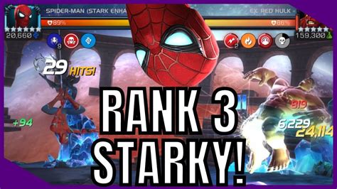 6 Star Rank 3 Stark Enhanced Spider Man Gameplay Marvel Contest Of Champions Youtube