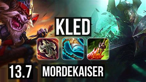 KLED Vs MORDEKAISER TOP 17 1 3 Quadra Legendary 6 Solo Kills