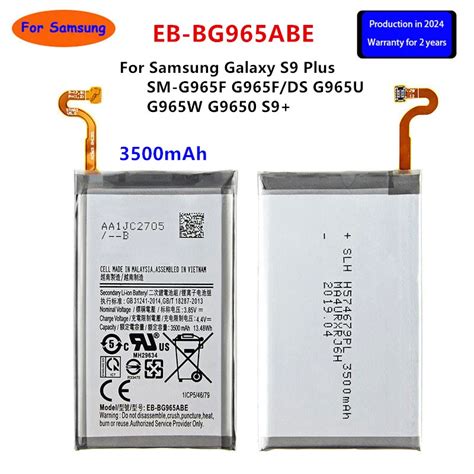 Bateria Para Samsung Galaxy S9 Plus Novo EB BG965ABE 3500mAh SM G965F