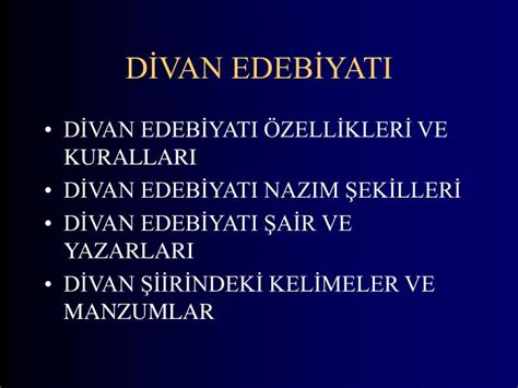 PPT DİVAN EDEBİYATI PowerPoint Presentation free download ID 3505680