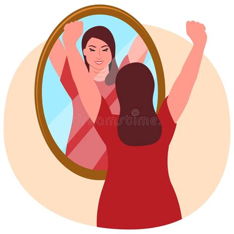 Fat Woman Looking Mirror Stock Illustrations 170 Fat Woman Looking