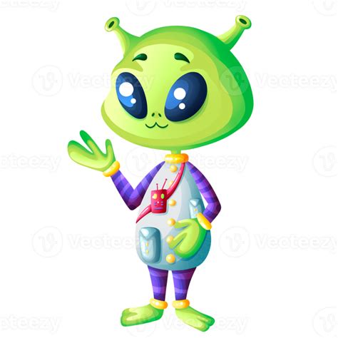 Linda Extraterrestre Extraterrestre Ondulación Con Mano 43729448 Png