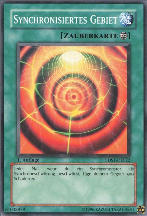 Recollectibles Sammelkarte Yugioh Synchronisiertes Gebiet Yu Gi Oh