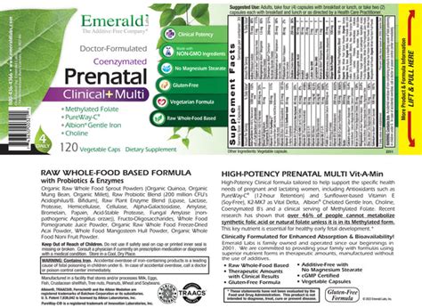 Prenatal Clinical Multi 120 Emerald Labs