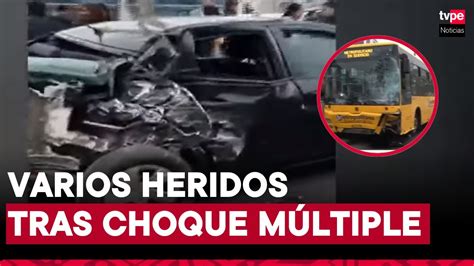 Metropolitano Bus Alimentador Origin Choque M Ltiple En Comas Youtube