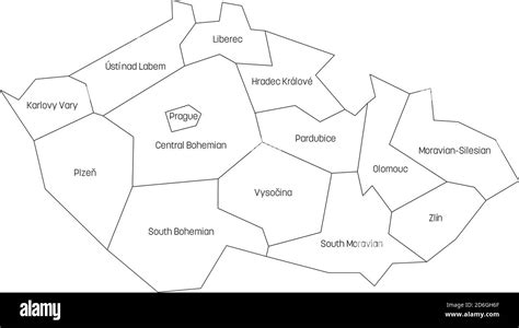 Regions Of The Czech Republic Map Of Regional Country Administrative