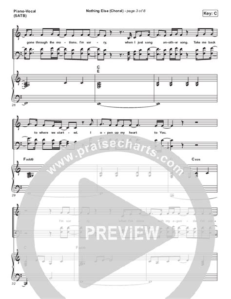 Nothing Else Choral Anthem Satb Sheet Music Pdf Cody Carnes Arr