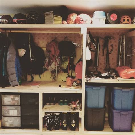 By request: "gear storage shelves and stuff" - complete! Project by the ...