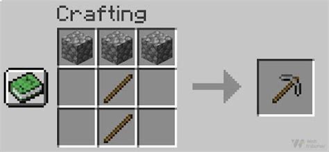 Minecraft Wooden Pickaxe Recipe