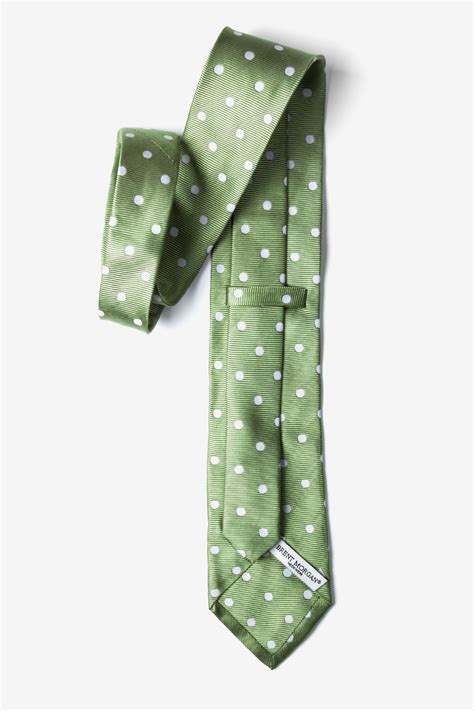 Green Silk Polka Dot Tie Ties