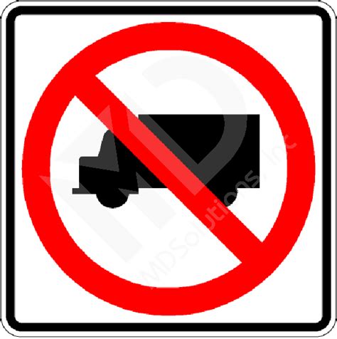 R5 2 No Trucks Symbol Sign