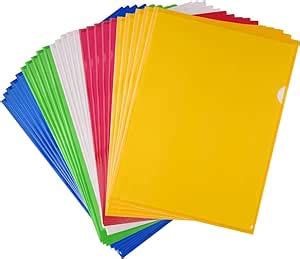 FEPITO 25 Pack A4 Cut Flush Folders Carpetas de plástico para carpetas