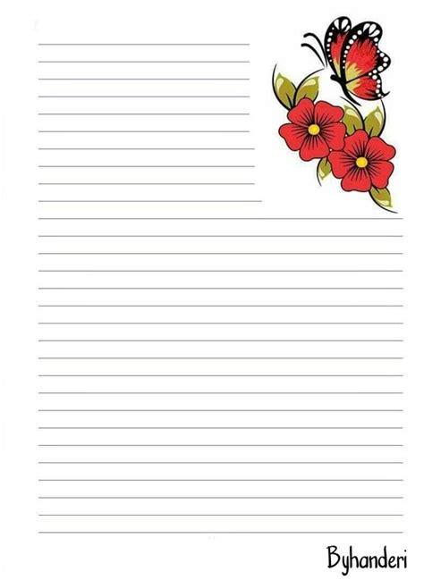 Byhanderi Book Stationery Stationary Printable Lined Paper Paper