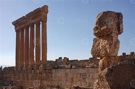 Roman ruins in the city of Baalbek, Lebanon 8452666 Stock Photo at Vecteezy