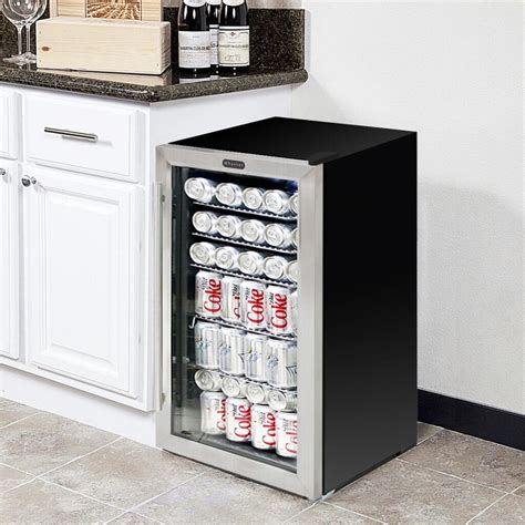 Whynter Beverage Refrigerator With Lock - Stainless Steel 120 Can Capa ...