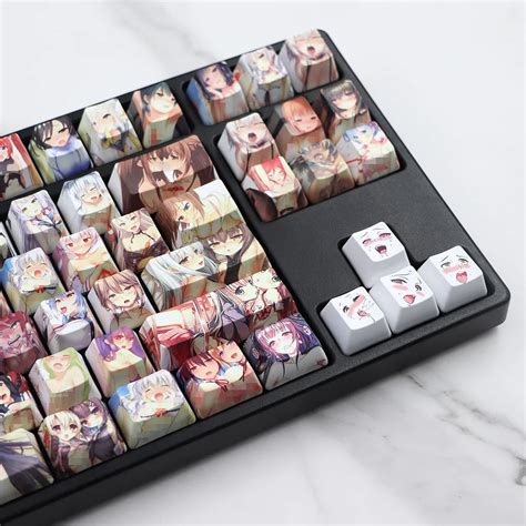 Gmk Key Pbt Chave Ahegao Keycap Corante Sublima O Anime Japon S