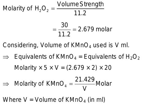 Molarity Of Kmno In Acidic Medium Which Can Oxidise Ml Of