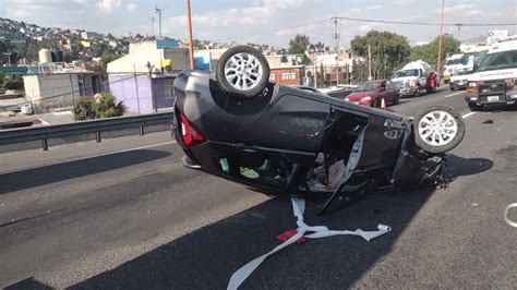 Reportan volcadura en la México Pachuca