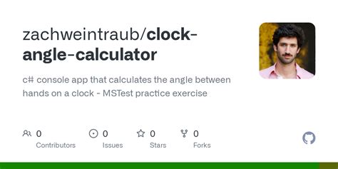 GitHub - zachweintraub/clock-angle-calculator: c# console app that ...