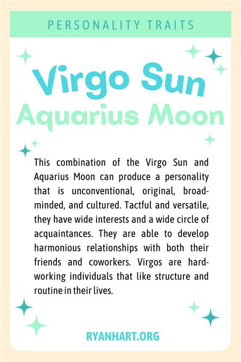 Virgo Sun Aquarius Moon Personality Traits Virgo Astrology Virgo