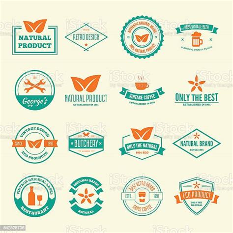 Set Of Vector Logotypes Elements Labels Badges And Silhouettes向量圖形及更多商務