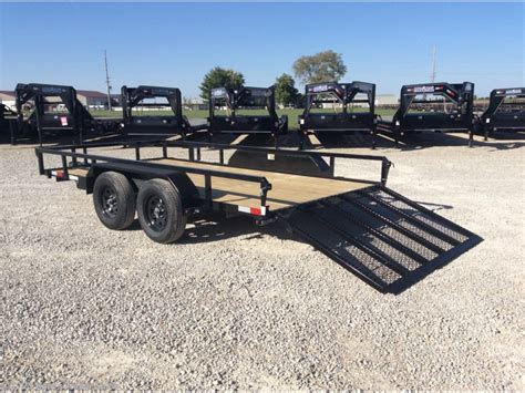 2023 H H 14 Utility Trailer 82X14 W Spring Loaded Gate