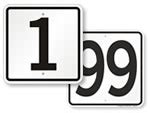 Parking Lot ID Signs - Parking Lot Number Signs, Number Signs