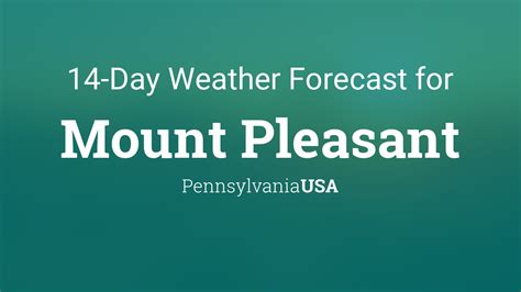 Mount Pleasant, Pennsylvania, USA 14 day weather forecast