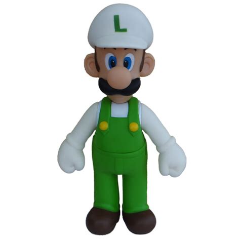 Boneco Luigi Fire Branco Super Mario Bros Grande Shopee Brasil