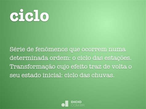 O Que Significa A Palavra Ciclo