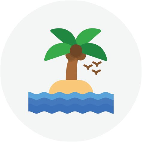 Island Flat Circle 9570794 Vector Art at Vecteezy