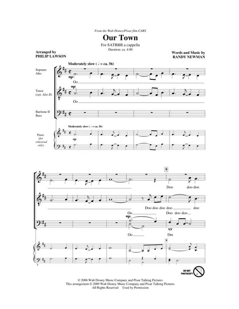 Our Town By Randy Newman - Digital Sheet Music For (Download & Print HX ...