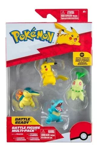 Pokemon 4 Figuras Pikachu Battle Ready Multi Pack Batalla