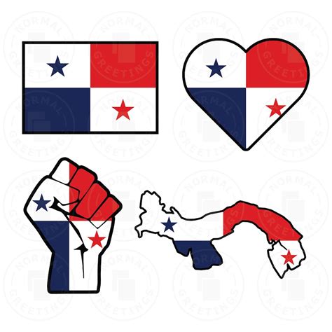 Panama SVG PNG Bundle Panamanian Flag Bandera Panameña Cricut Files Cut