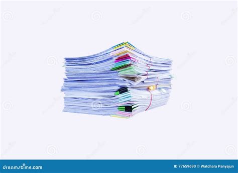 Pile of Office Paper Sheets Stock Photo - Image of paper, green: 77659690